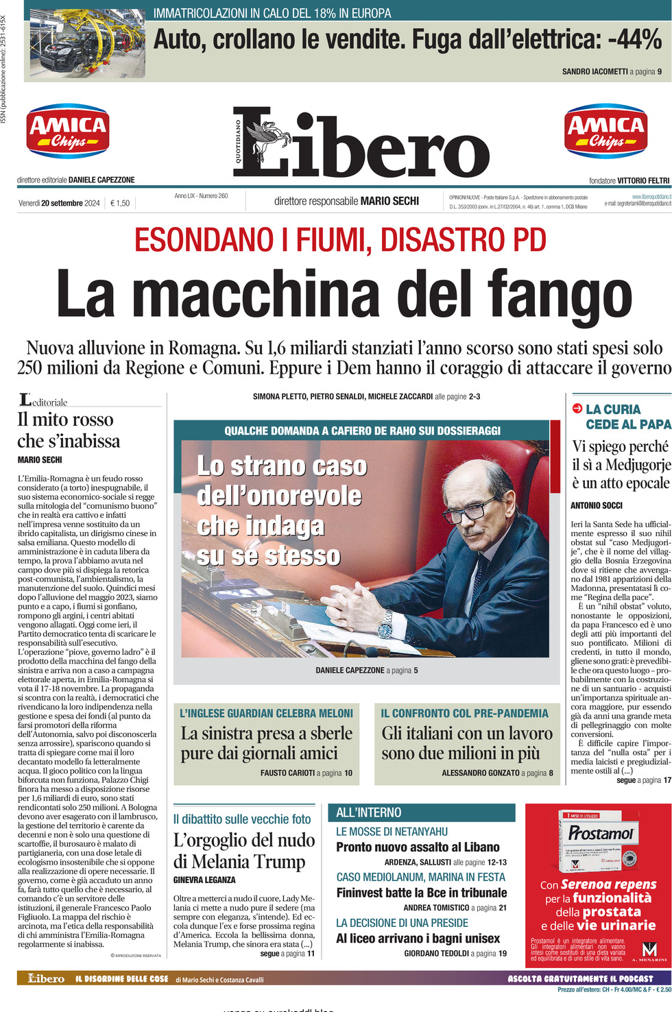 Prima-pagina-libero-edizione-di-oggi-20-09-2024