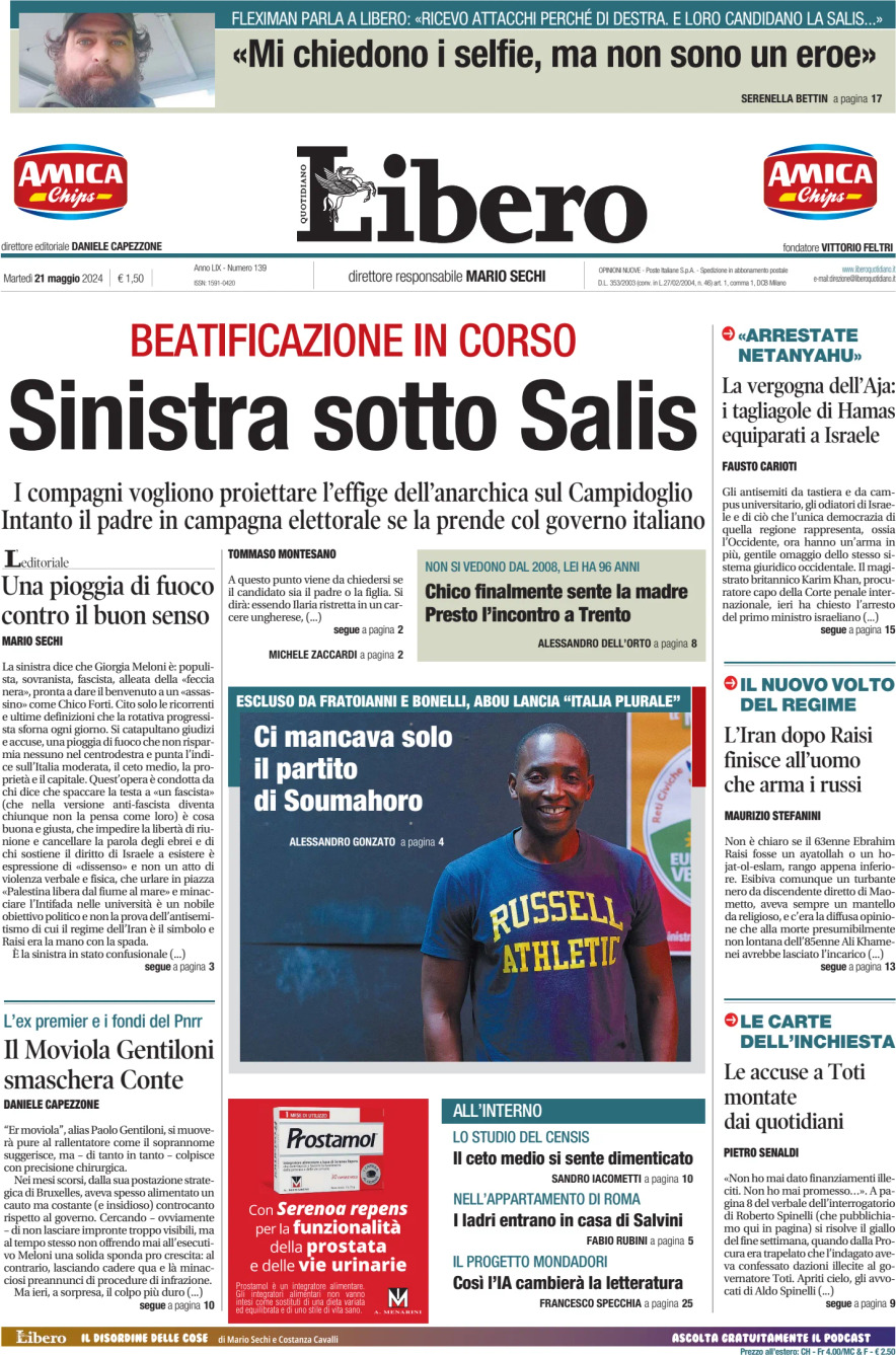 Prima-pagina-libero-edizione-di-oggi-21-05-2024