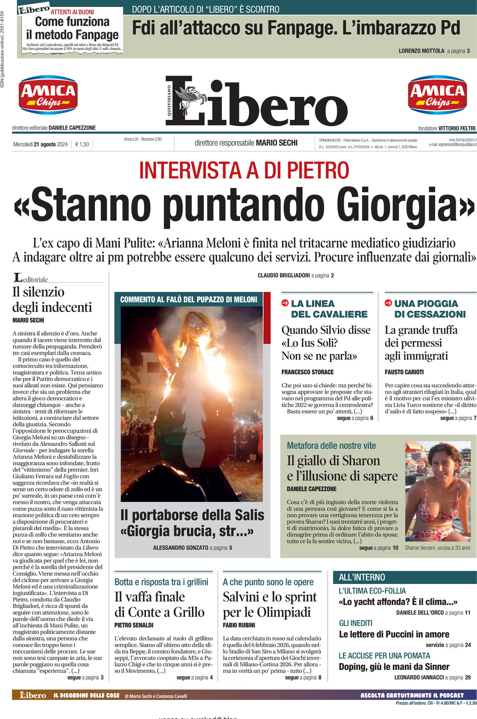 Prima-pagina-libero-edizione-di-oggi-21-08-2024