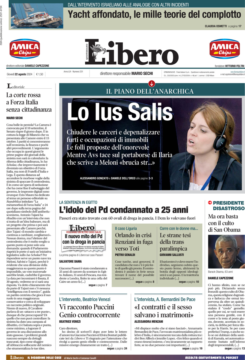 Prima-pagina-libero-edizione-di-oggi-22-08-2024