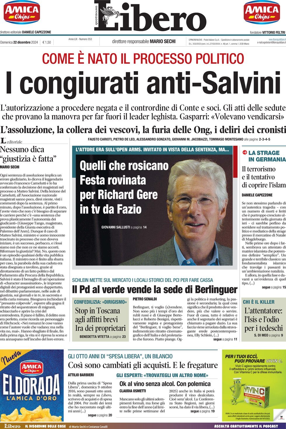 Prima-pagina-libero-edizione-di-oggi-22-12-2024