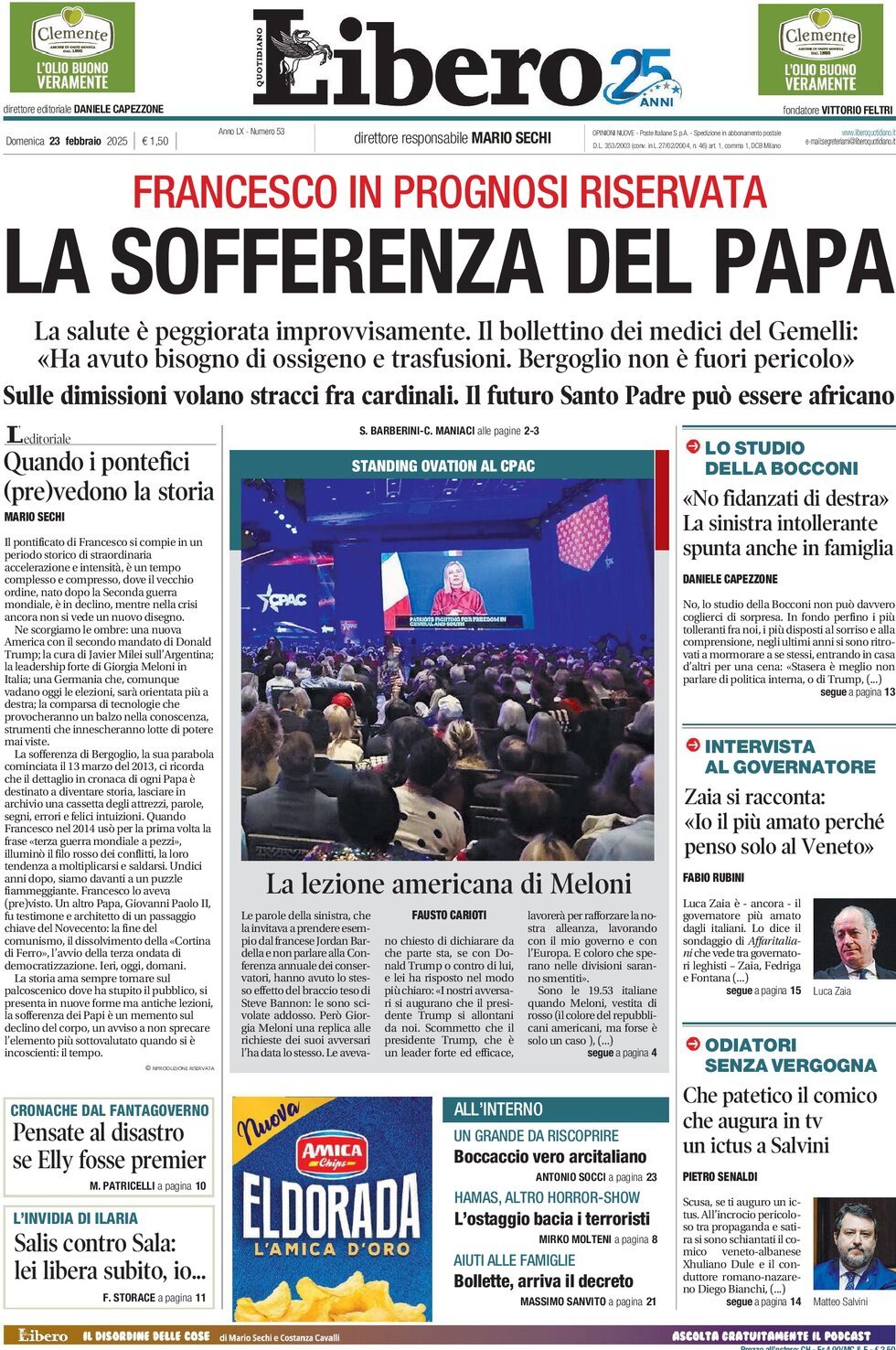 Prima-pagina-libero-edizione-di-oggi-23-02-2025