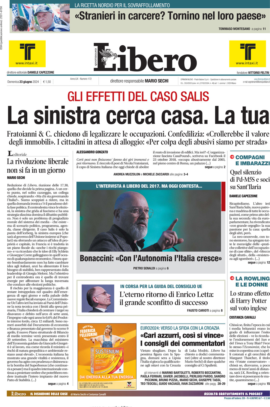 Prima-pagina-libero-edizione-di-oggi-23-06-2024