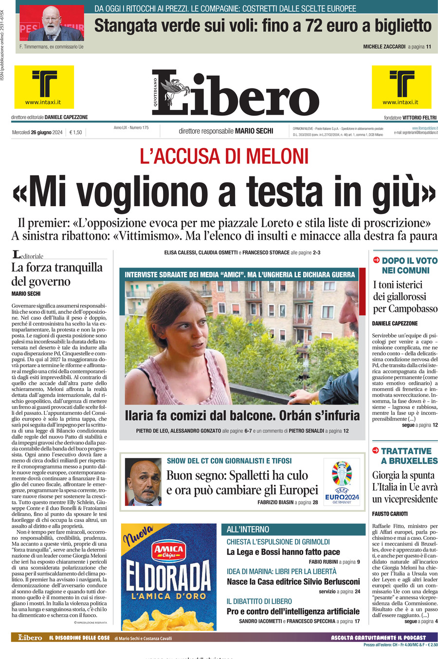 Prima-pagina-libero-edizione-di-oggi-26-06-2024