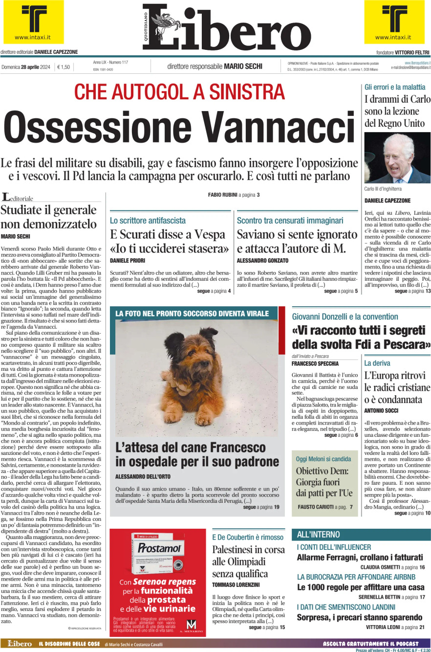 Prima-pagina-libero-edizione-di-oggi-28-04-2024