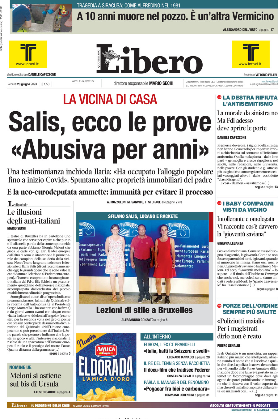 Prima-pagina-libero-edizione-di-oggi-28-06-2024