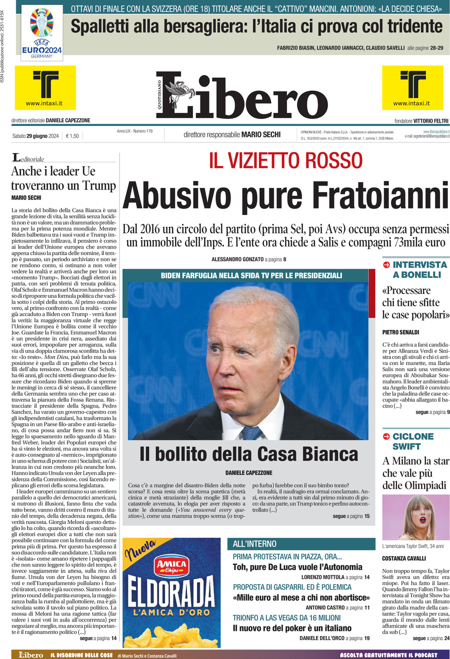 Prima-pagina-libero-edizione-di-oggi-29-06-2024