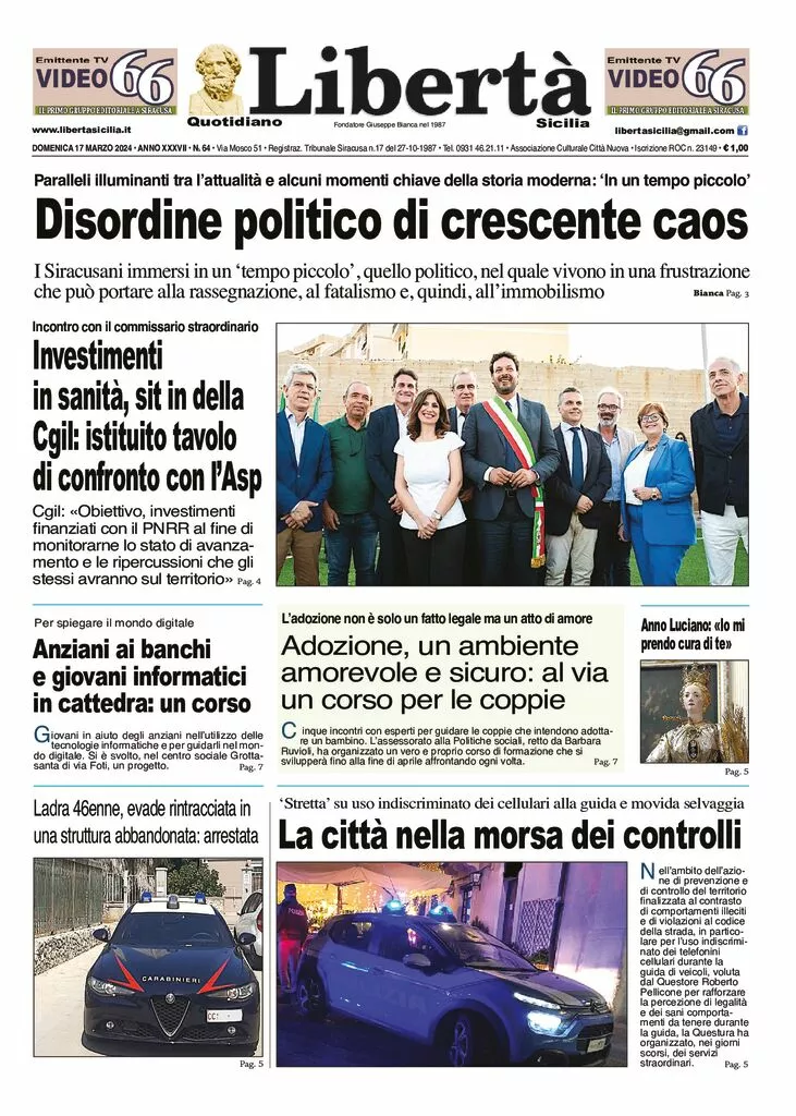 Prima-pagina-liberta-sicilia-edizione-di-oggi-17-03-2024
