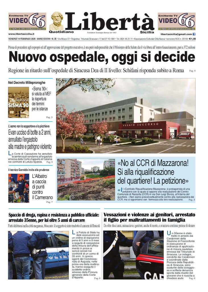 Prima-pagina-libertasicilia-edizione-di-oggi-14-02-25