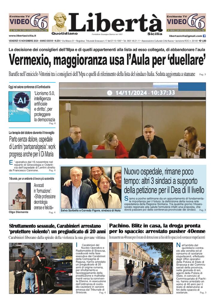 Prima-pagina-libertasicilia-edizione-di-oggi-15-11-24