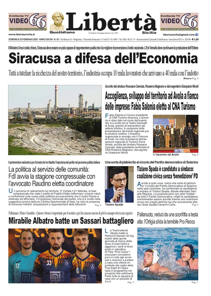 Prima-pagina-libertasicilia-edizione-di-oggi-23-02-25