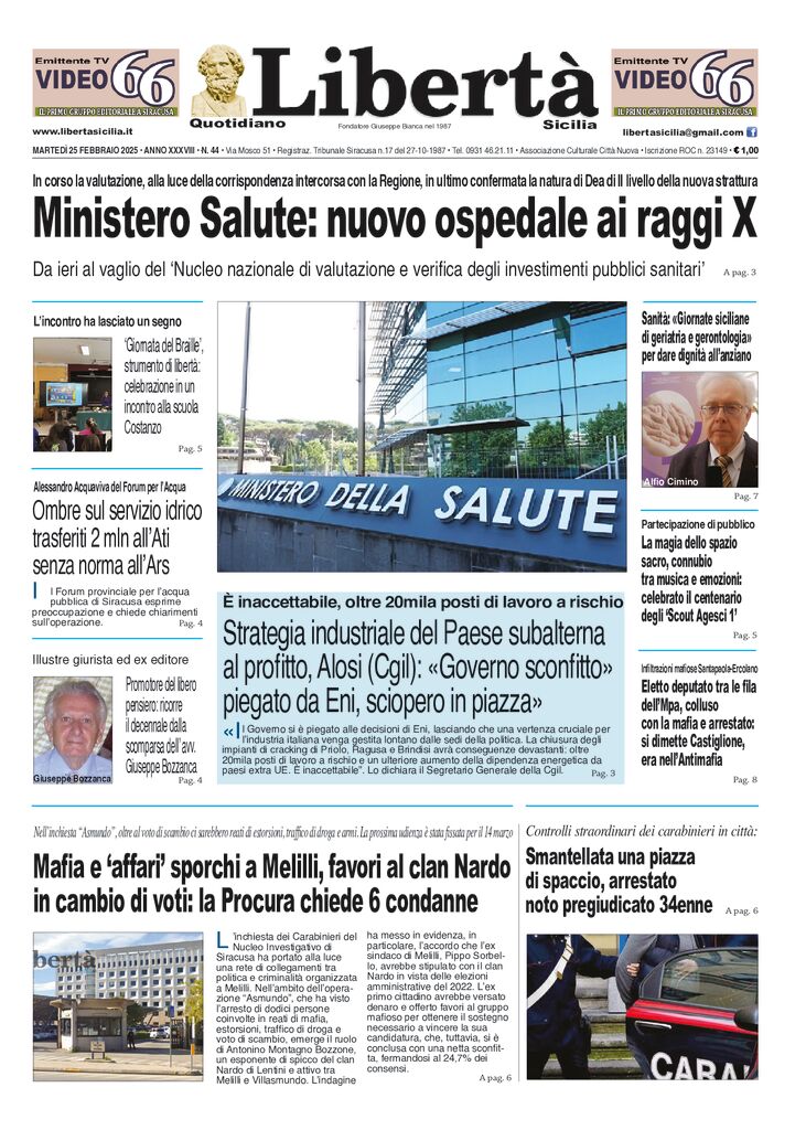 Prima-pagina-libertasicilia-edizione-di-oggi-25-02-25