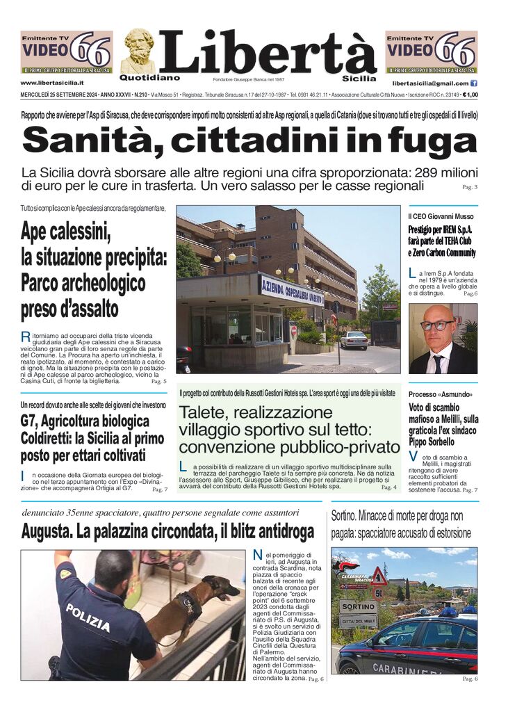 Prima-pagina-libertasicilia-edizione-di-oggi-25-09-24