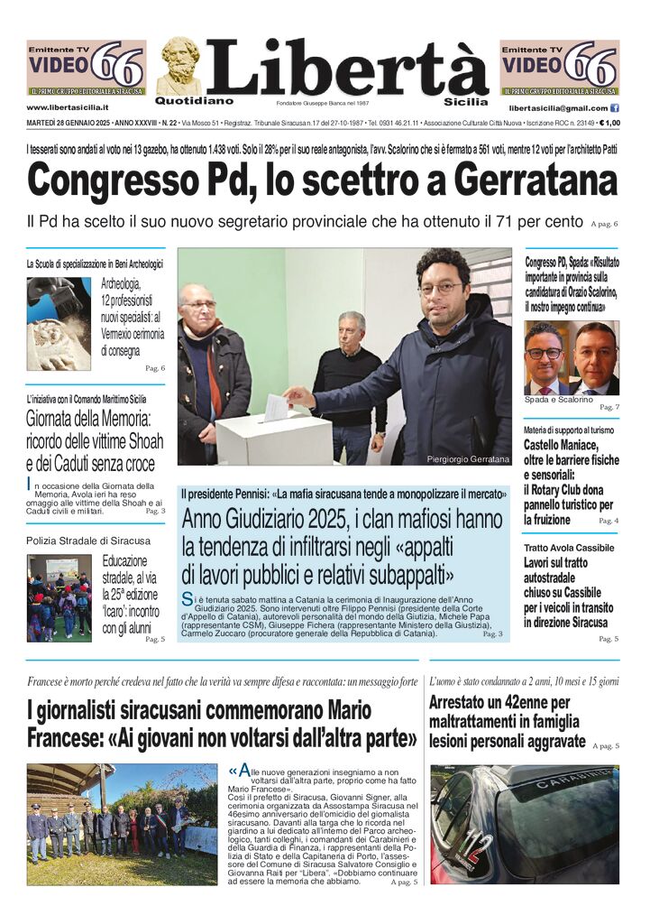 Prima-pagina-libertasicilia-edizione-di-oggi-28-01-25