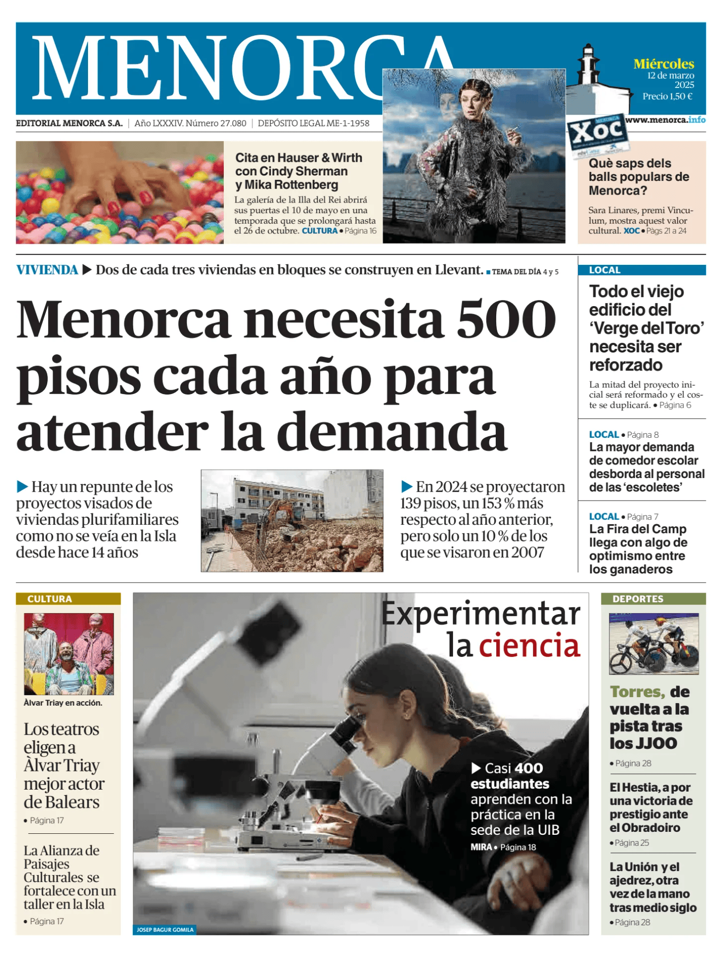 Prima-pagina-menorca-oggi-edizione-di-oggi-20250312