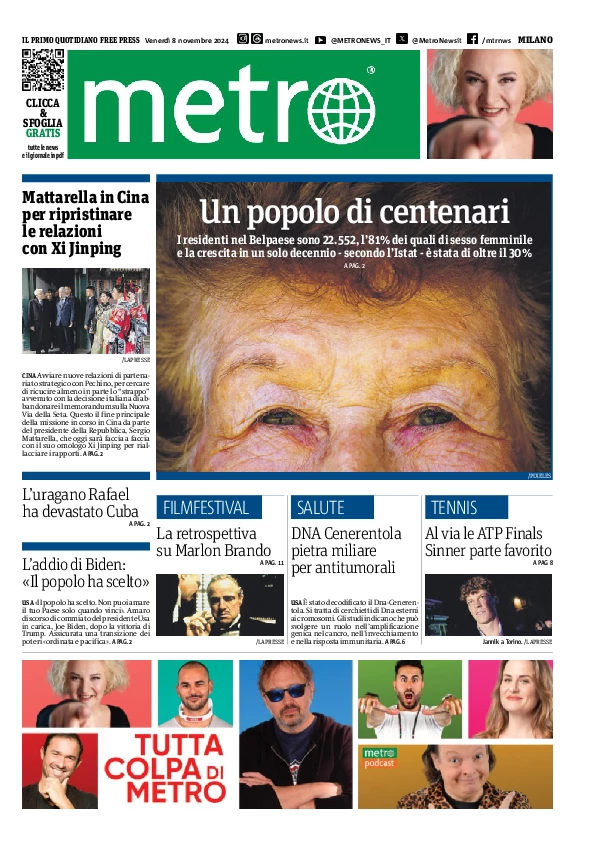 Prima-pagina-metro-milano-edizione-di-oggi-2024-11-08