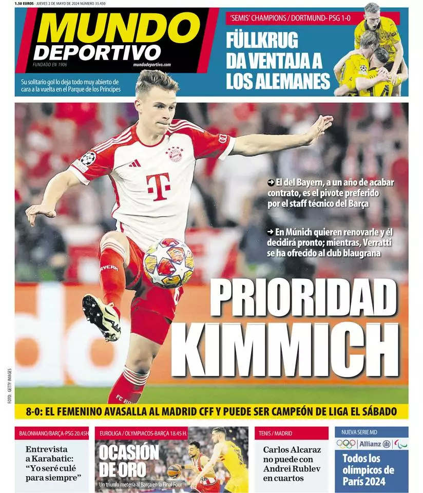 Prima-pagina-mundo-deportivo-edizione-di-oggi-02-05-2024