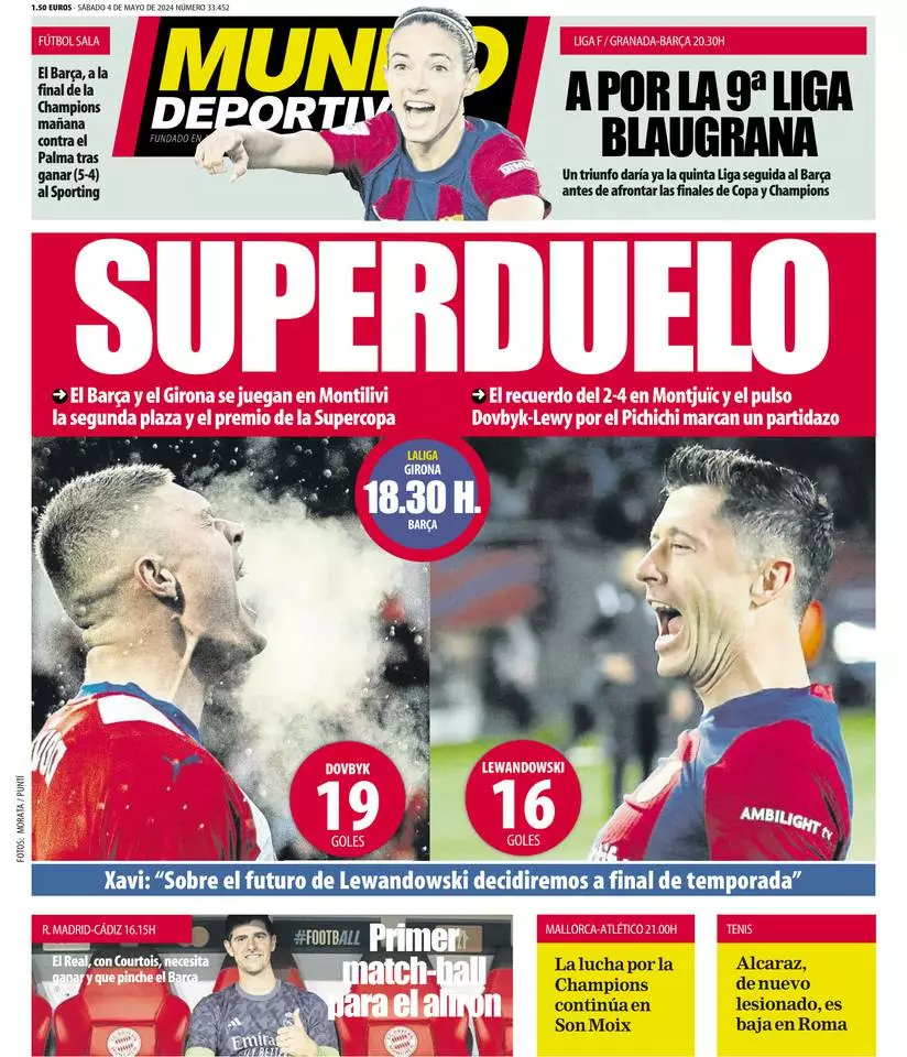 Prima-pagina-mundo-deportivo-edizione-di-oggi-04-05-2024