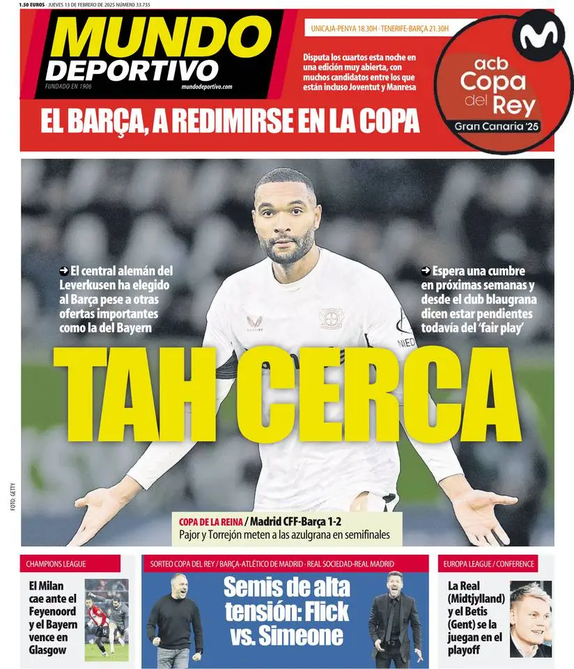 Prima-pagina-mundo_deportivo-edizione-di-oggi-13-02-2025