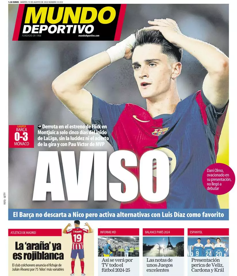 Prima-pagina-mundo_deportivo-edizione-di-oggi-13-08-2024