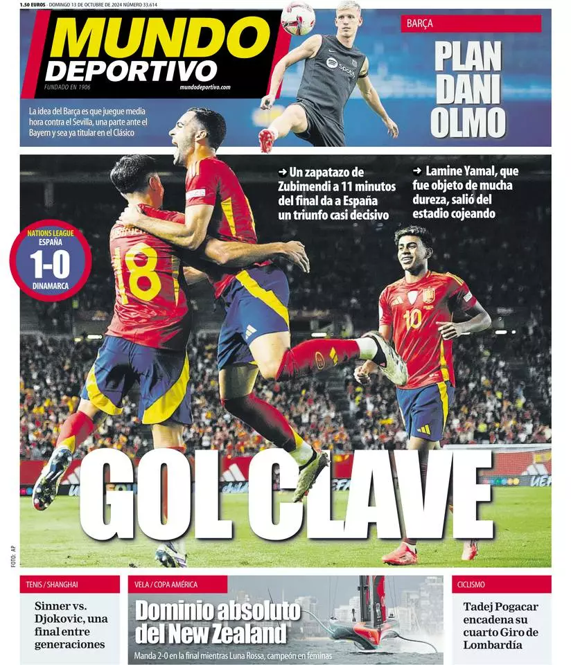 Prima-pagina-mundo_deportivo-edizione-di-oggi-13-10-2024