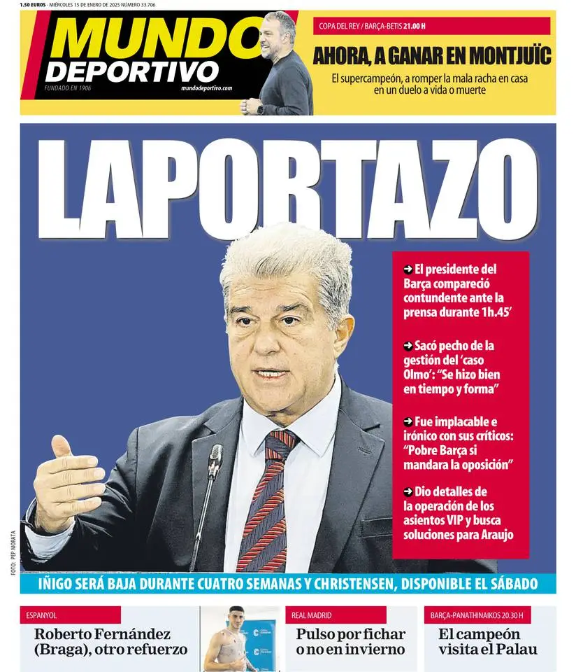 Prima-pagina-mundo_deportivo-edizione-di-oggi-15-01-2025