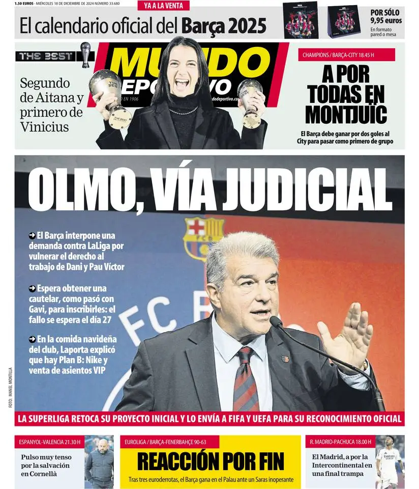 Prima-pagina-mundo_deportivo-edizione-di-oggi-18-12-2024