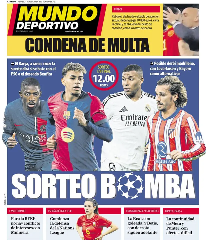 Prima-pagina-mundo_deportivo-edizione-di-oggi-21-02-2025