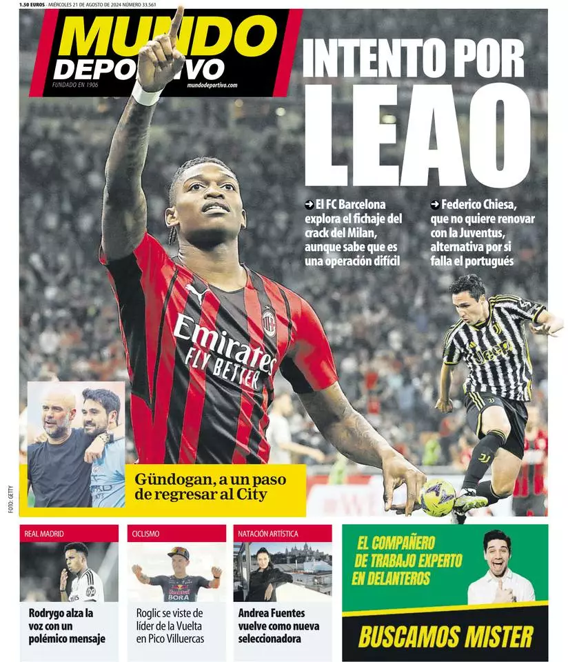 Prima-pagina-mundo_deportivo-edizione-di-oggi-21-08-2024