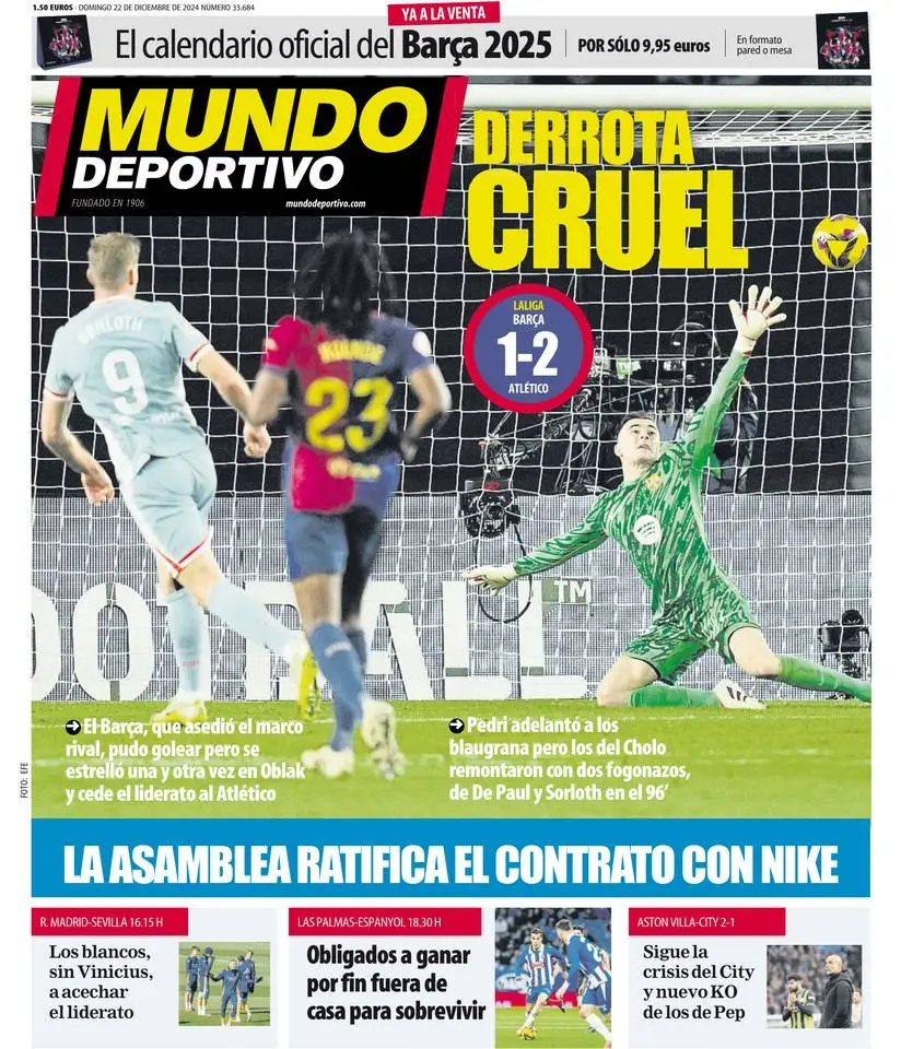 Prima-pagina-mundo_deportivo-edizione-di-oggi-22-12-2024