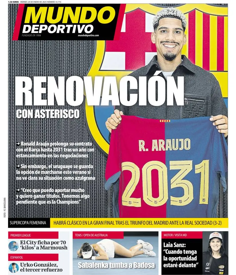 Prima-pagina-mundo_deportivo-edizione-di-oggi-24-01-2025