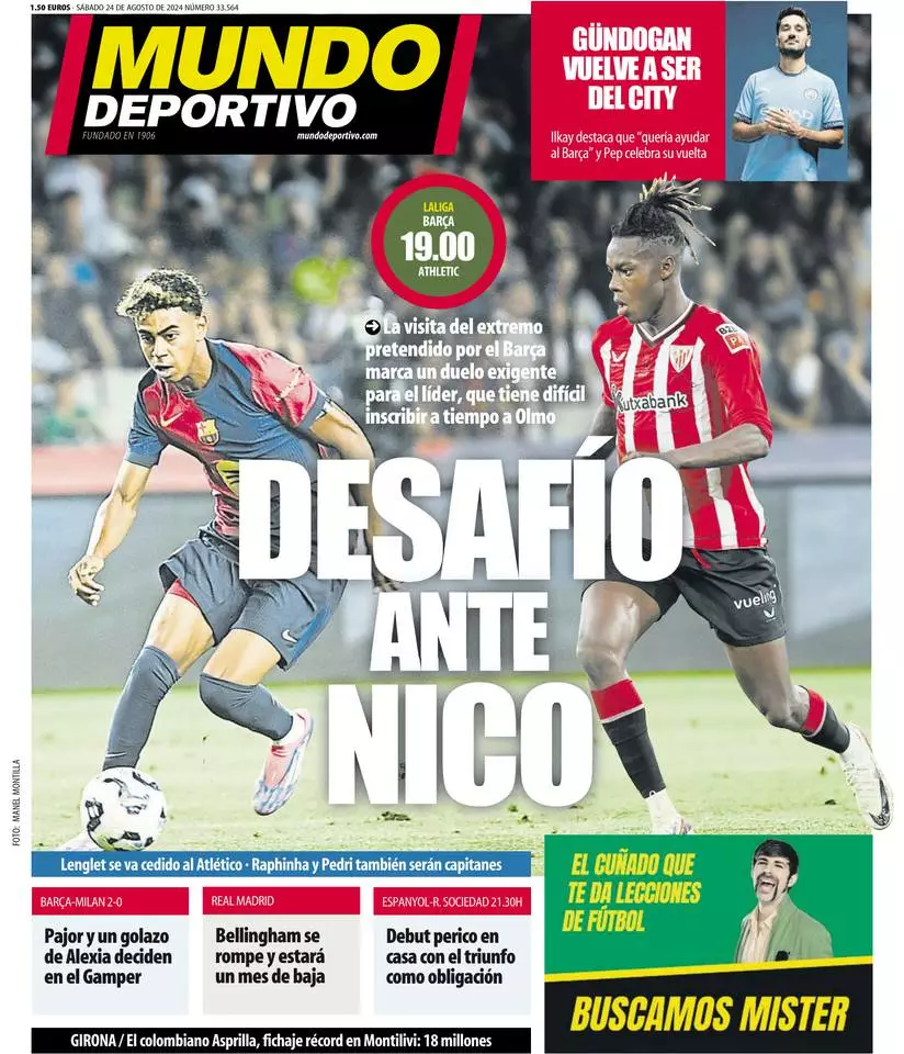 Prima-pagina-mundo_deportivo-edizione-di-oggi-24-08-2024