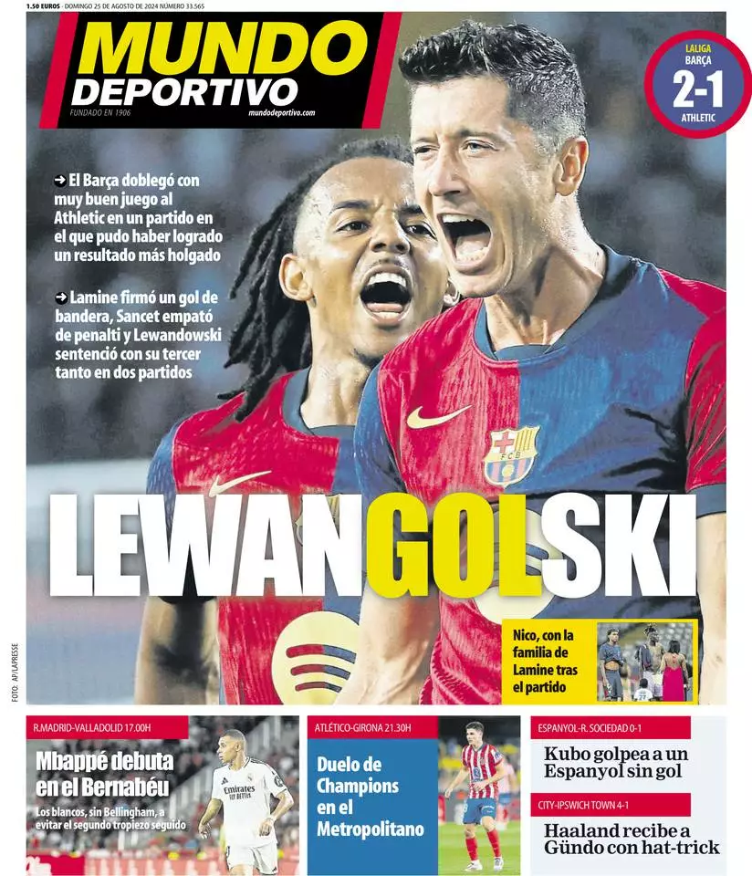 Prima-pagina-mundo_deportivo-edizione-di-oggi-25-08-2024