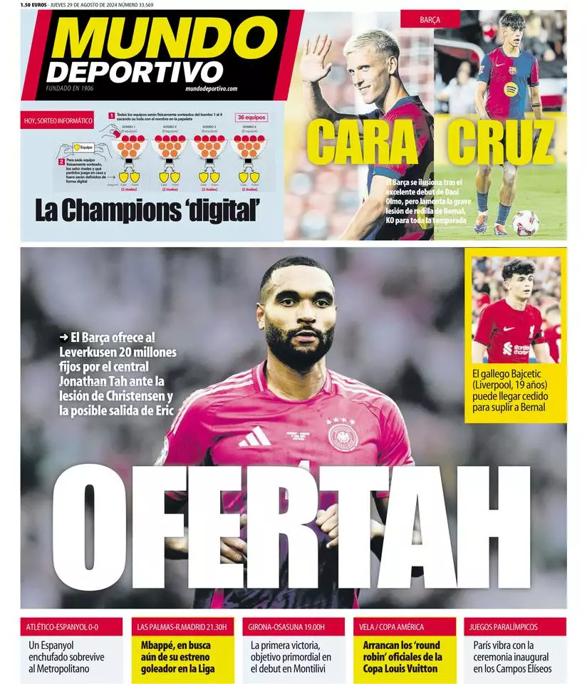 Prima-pagina-mundo_deportivo-edizione-di-oggi-29-08-2024