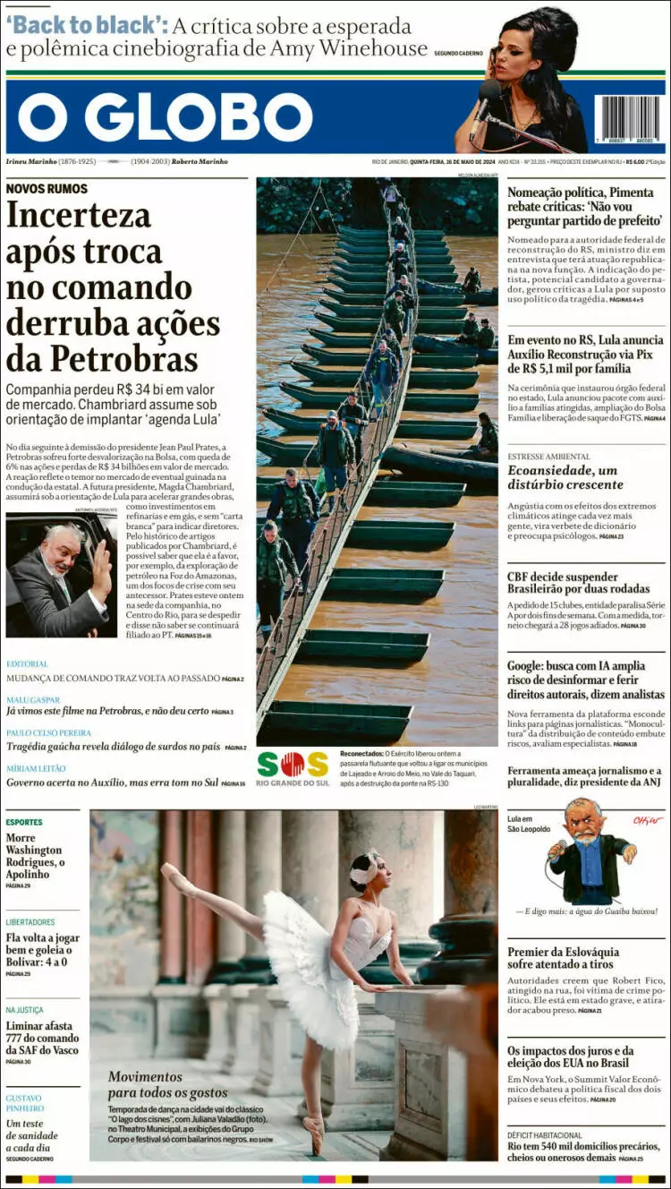 Prima-pagina-oglobo-edizione-di-oggi-16-05-2024