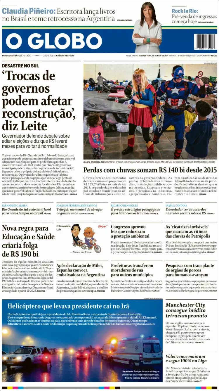 Prima-pagina-oglobo-edizione-di-oggi-20-05-2024