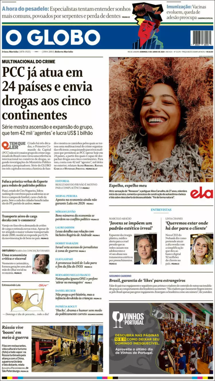 Prima-pagina-oglobo-edizione-di-oggi-2024-06-09