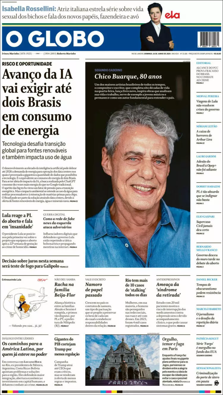 Prima-pagina-oglobo-edizione-di-oggi-2024-06-16