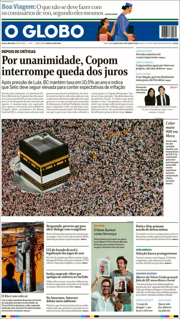 Prima-pagina-oglobo-edizione-di-oggi-2024-06-20