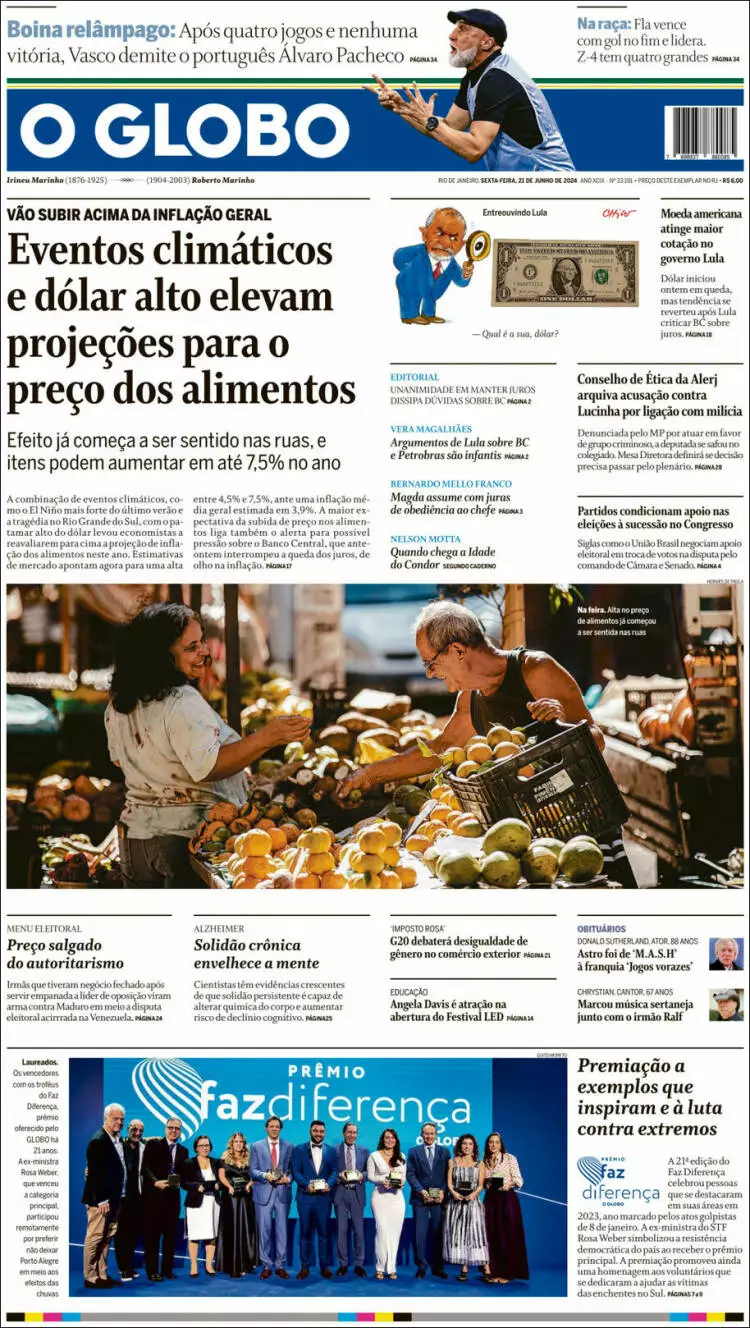 Prima-pagina-oglobo-edizione-di-oggi-2024-06-21