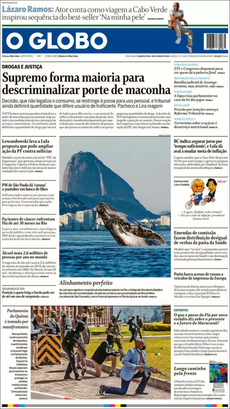 Prima-pagina-oglobo-edizione-di-oggi-2024-06-26