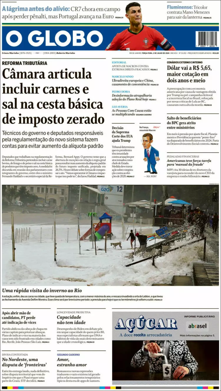 Prima-pagina-oglobo-edizione-di-oggi-2024-07-02