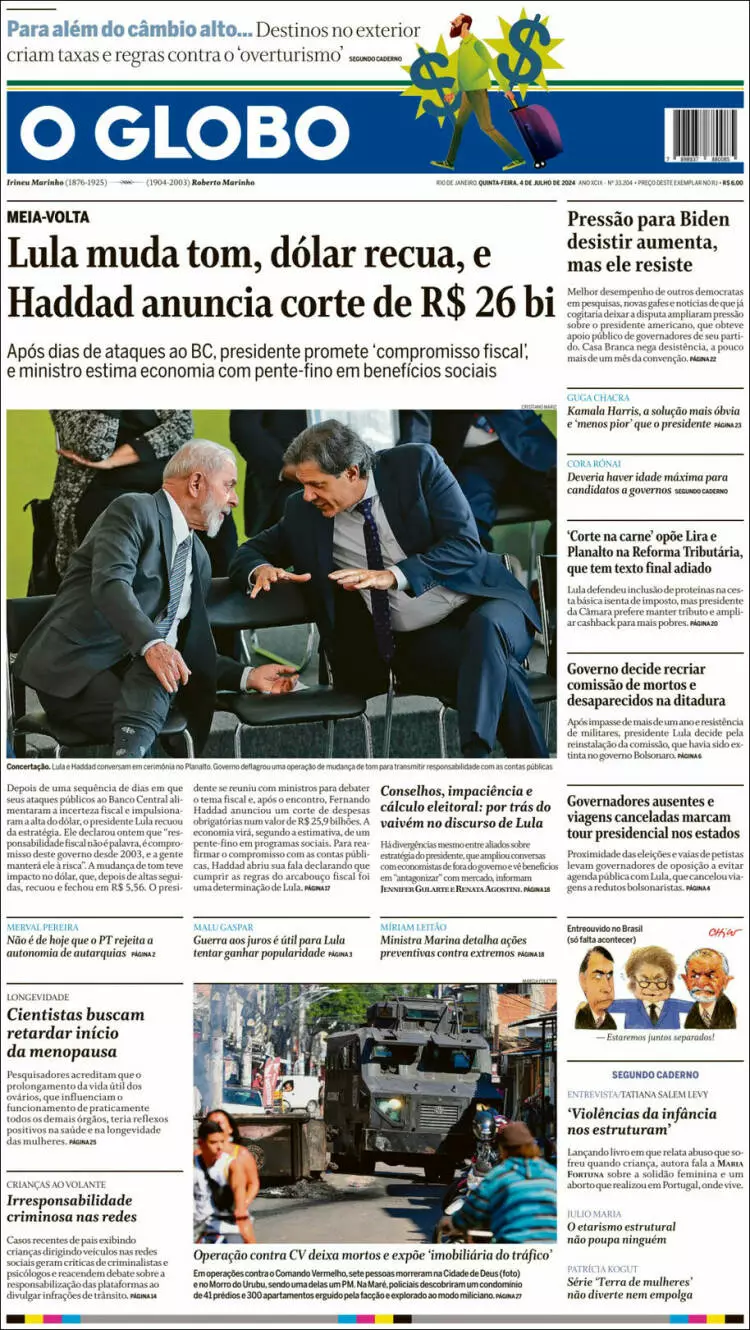 Prima-pagina-oglobo-edizione-di-oggi-2024-07-04