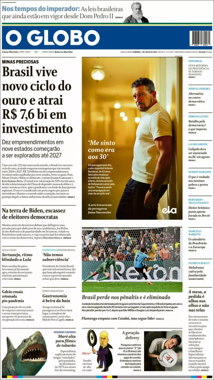 Prima-pagina-oglobo-edizione-di-oggi-2024-07-07