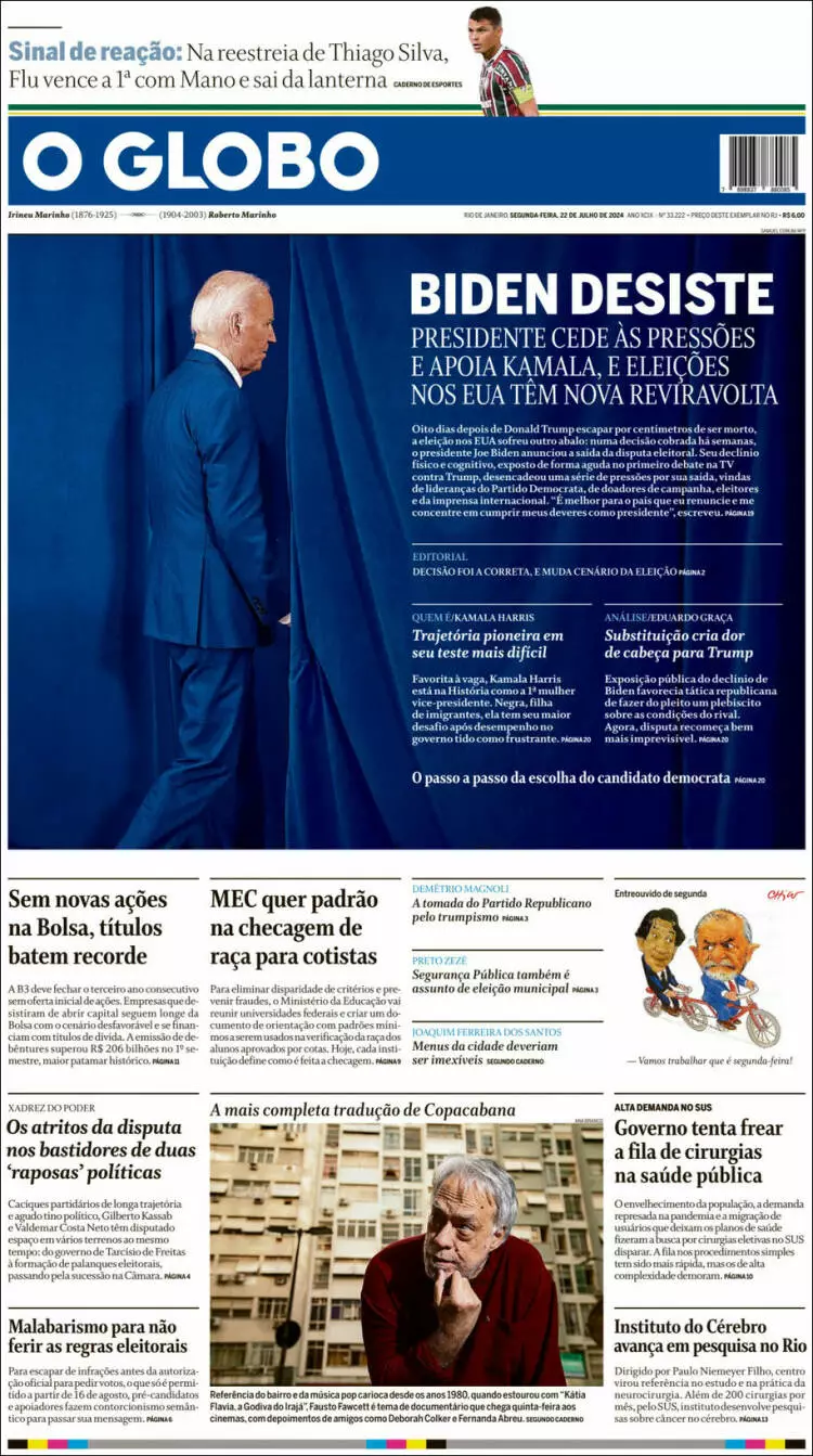 Prima-pagina-oglobo-edizione-di-oggi-2024-07-22