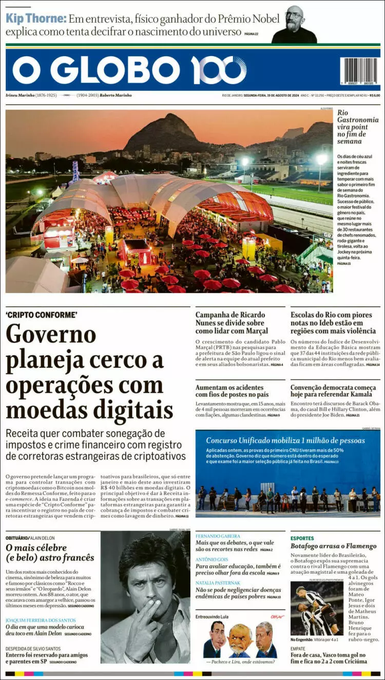 Prima-pagina-oglobo-edizione-di-oggi-2024-08-19