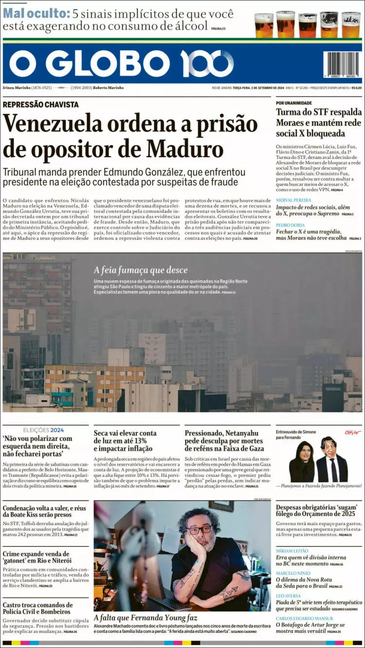 Prima-pagina-oglobo-edizione-di-oggi-2024-09-03