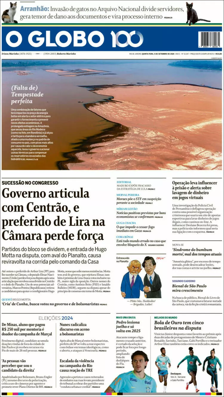 Prima-pagina-oglobo-edizione-di-oggi-2024-09-05