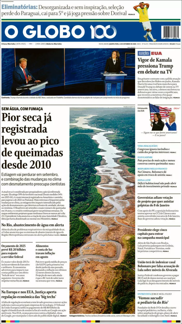 Prima-pagina-oglobo-edizione-di-oggi-2024-09-11