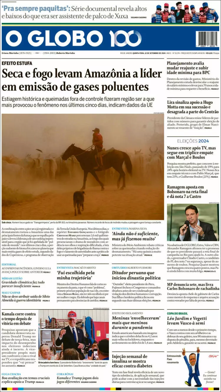 Prima-pagina-oglobo-edizione-di-oggi-2024-09-12